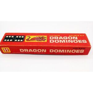 Dragon Dominos Double Six Halsam Game No 622 28 Pieces Vintage in Original Box